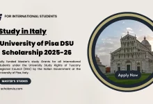 University of Pisa DSU Scholarship